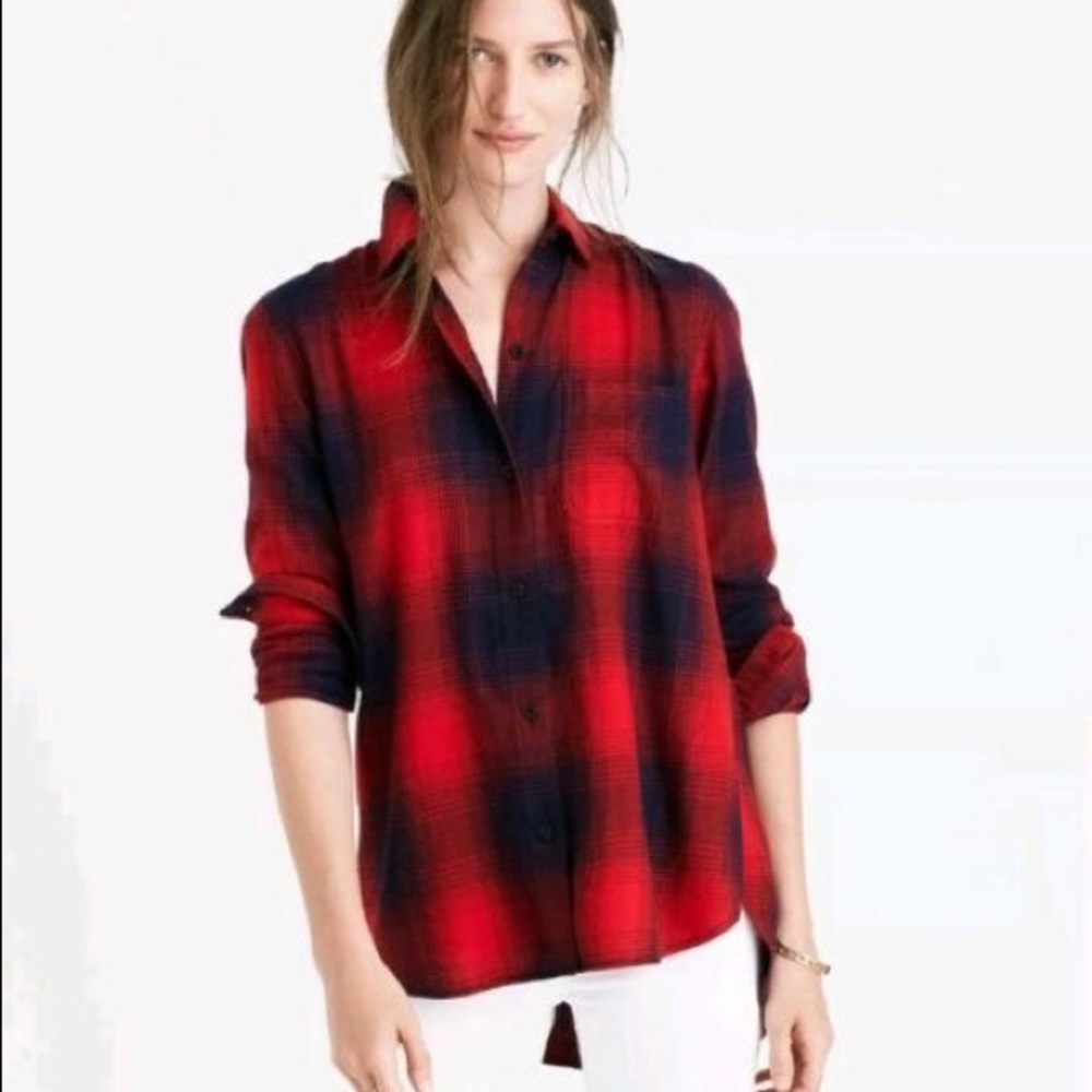 Madewell Classic Plaid Ex-Boyfriend Shirt